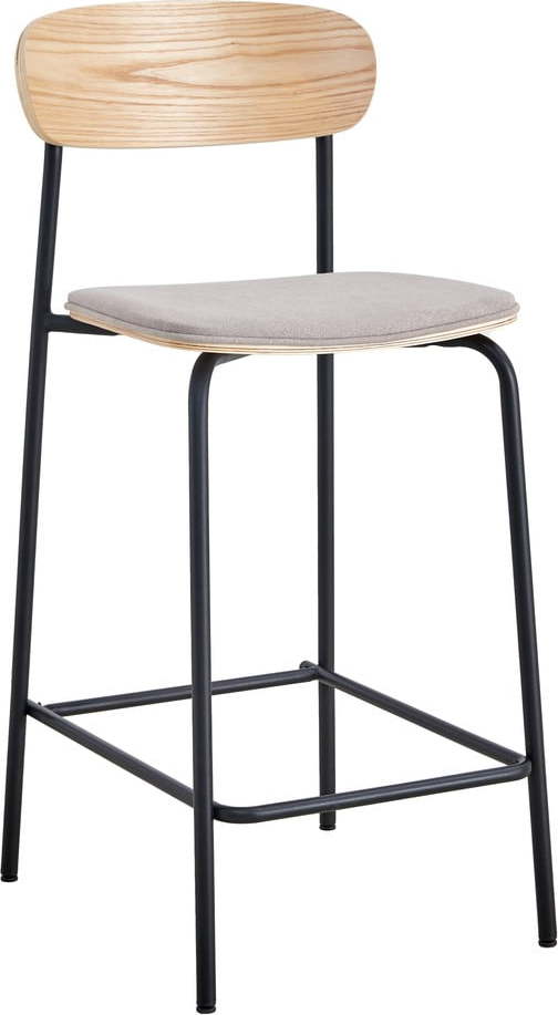 Černo-šedé barové židle v sadě 2 ks (výška sedáku 66 cm) Adriana – Marckeric Marckeric