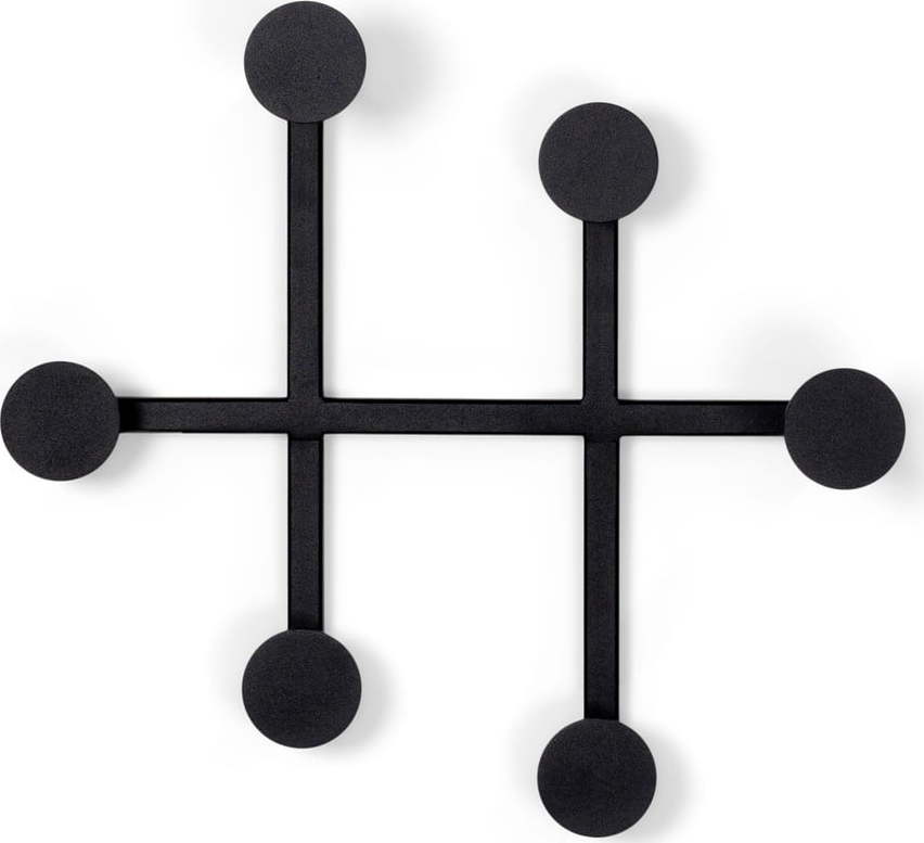 Černý kovový nástěnný věšák Bottoni – Spinder Design Spinder Design