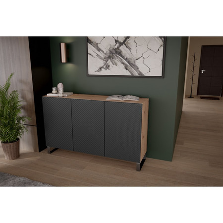 Komoda Neo 150 cm Dub artisan-černá Furniture