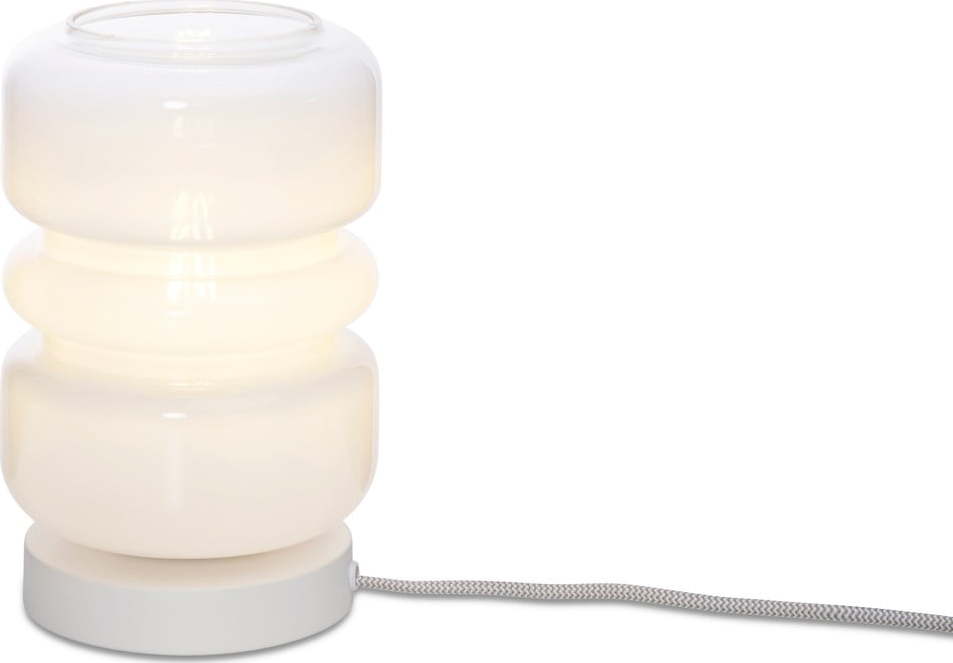 Bílá stolní lampa se skleněným stínidlem (výška 23 cm) Verona – it's about RoMi IT´S ABOUT RoMi