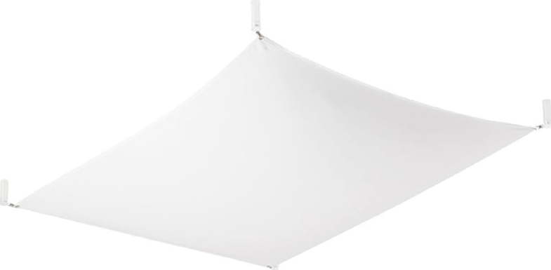 Bílé stropní svítidlo s textilním stínidlem 80x105 cm Viva – Nice Lamps Nice Lamps