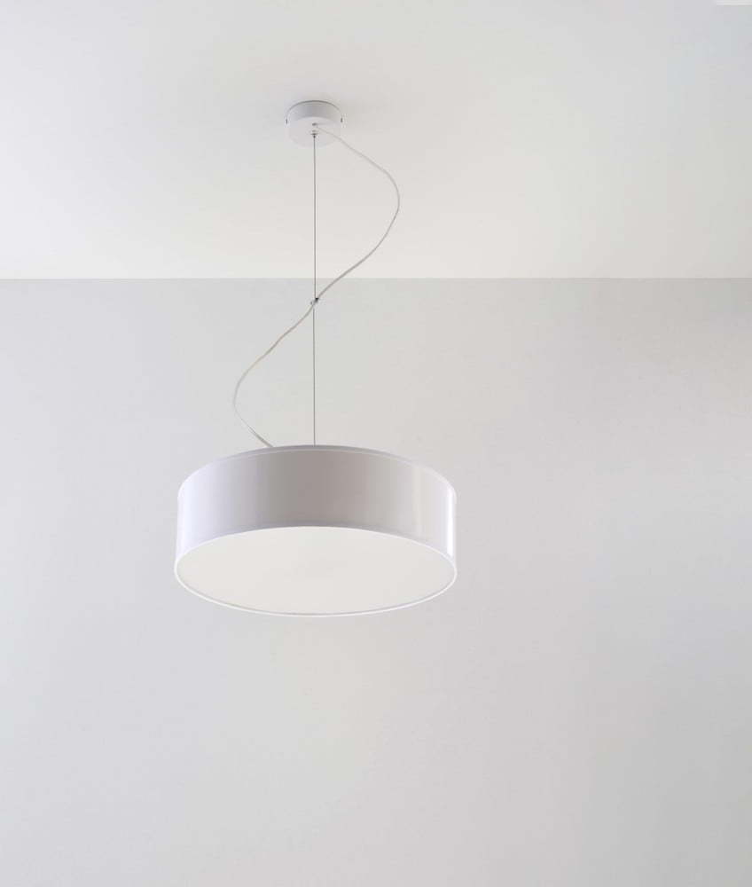 Bílé závěsné svítidlo ø 35 cm Atis – Nice Lamps Nice Lamps