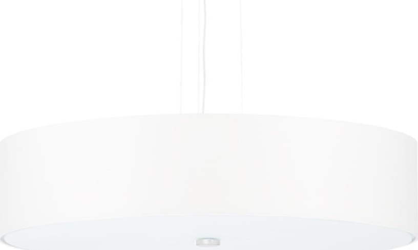 Bílé závěsné svítidlo s textilním stínidlem ø 50 cm Herra – Nice Lamps Nice Lamps