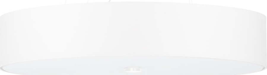 Bílé závěsné svítidlo s textilním stínidlem ø 70 cm Herra – Nice Lamps Nice Lamps