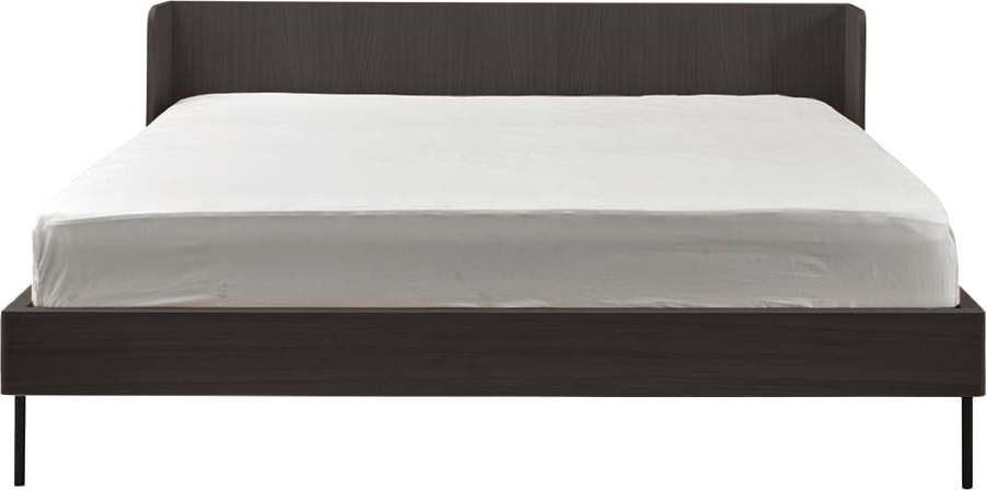 Černá dvoulůžková postel v dekoru dubu 160x200 cm Wrap – Bonami Selection Bonami Selection