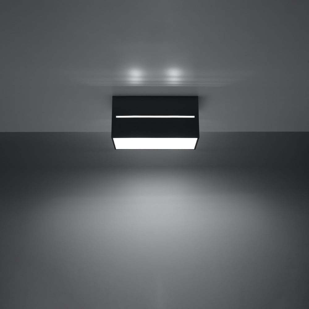 Černé stropní svítidlo s kovovým stínidlem 10x20 cm Lorum – Nice Lamps Nice Lamps