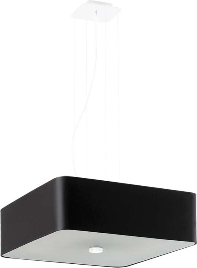 Černé závěsné svítidlo se skleněno-textilním stínidlem Kortez – Nice Lamps Nice Lamps