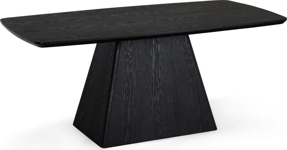 Černý jídelní stůl s deskou v dubovém dekoru 90x180 cm Star – Furnhouse Furnhouse