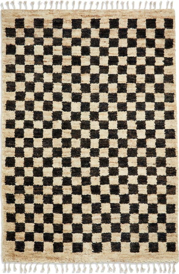 Černý/v přírodní barvě koberec 230x150 cm Hemp - Think Rugs Think Rugs