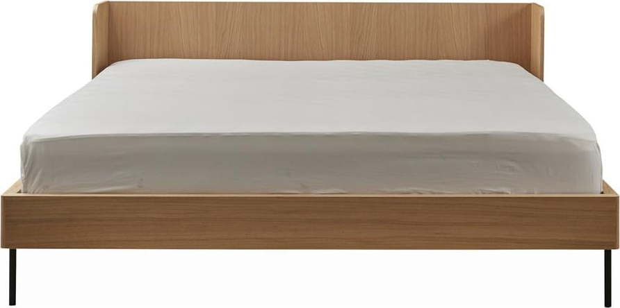 Dvoulůžková postel v dekoru dubu 160x200 cm v přírodní barvě Wrap – Bonami Selection Bonami Selection