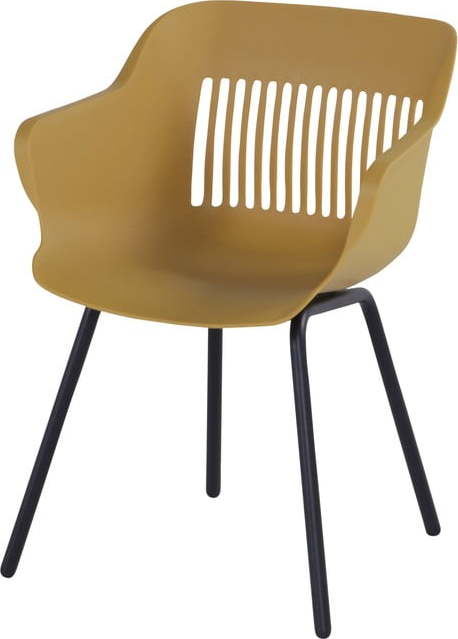Okrově žluté plastové zahradní židle v sadě 2 ks Jill Rondo – Hartman Hartman