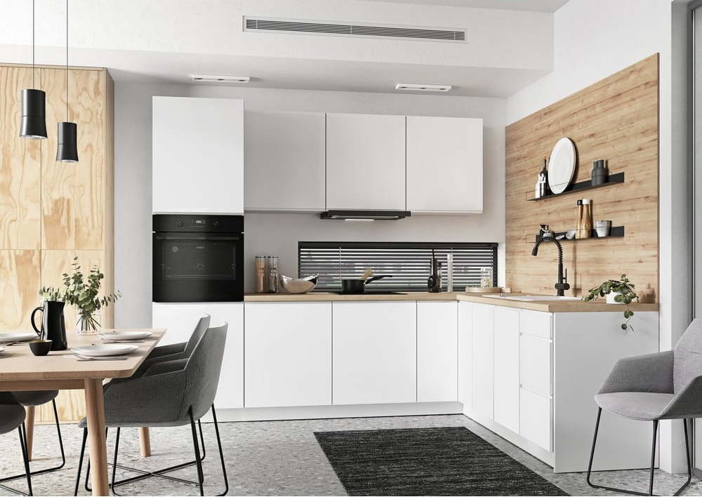 Rohová kuchyně s pracovní deskou (bez montáže) 210–270 cm Amity – STOLKAR Stolkar