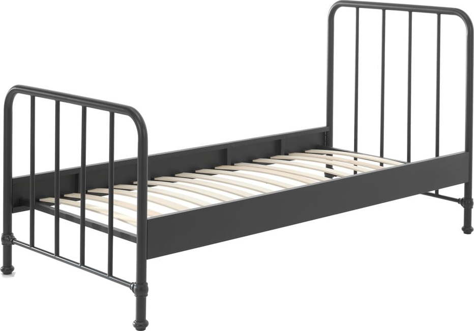 Šedá kovová dětská postel 90x200 cm BRONXX – Vipack Vipack