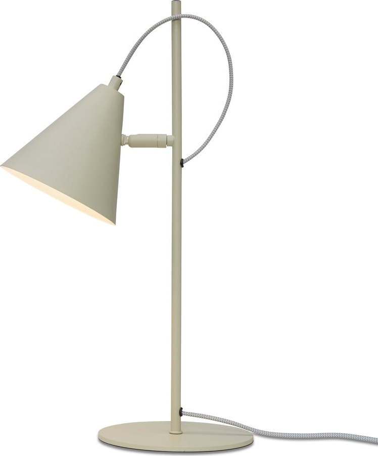 Světle zelená stolní lampa s kovovým stínidlem (výška 50