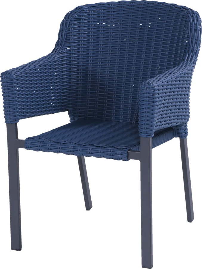Tmavě modrá zahradní židle z umělého ratanu Cairo – Hartman Hartman