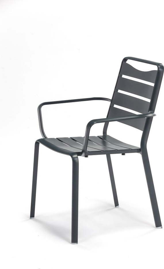Antracitové kovové zahradní židle v sadě 4 ks Spring – Ezeis Ezeis