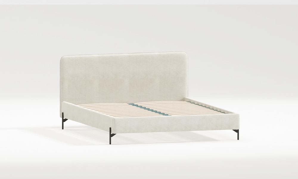 Béžová čalouněná dvoulůžková postel s roštem 180x200 cm Barker – Ropez Ropez