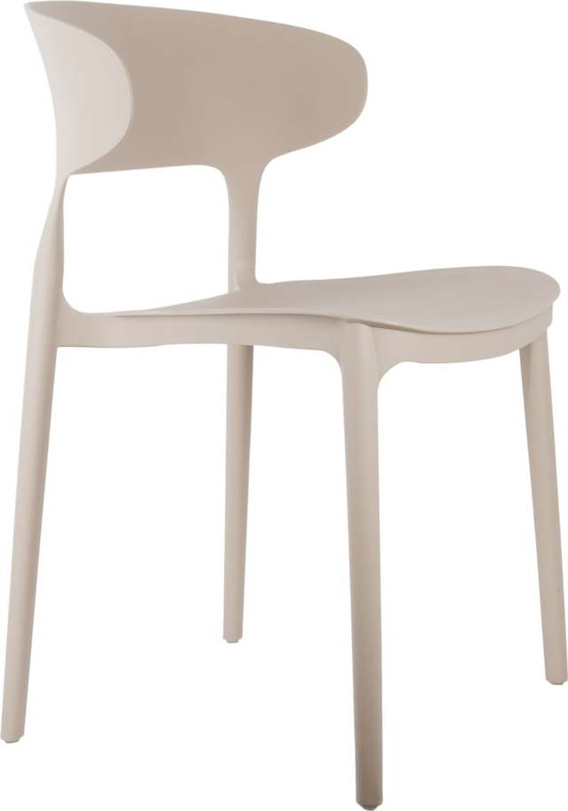 Béžové plastové jídelní židle v sadě 4 ks Fain – Leitmotiv Leitmotiv