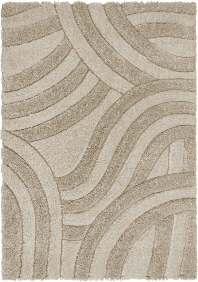Béžový ručně tkaný koberec z recyklovaných vláken 160x230 cm Velvet – Flair Rugs Flair Rugs