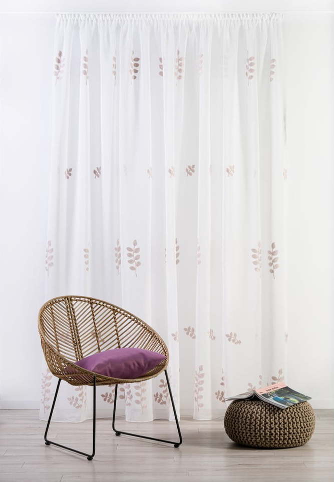 Bílá záclona 300x245 cm Melissa – Mendola Fabrics Mendola Fabrics