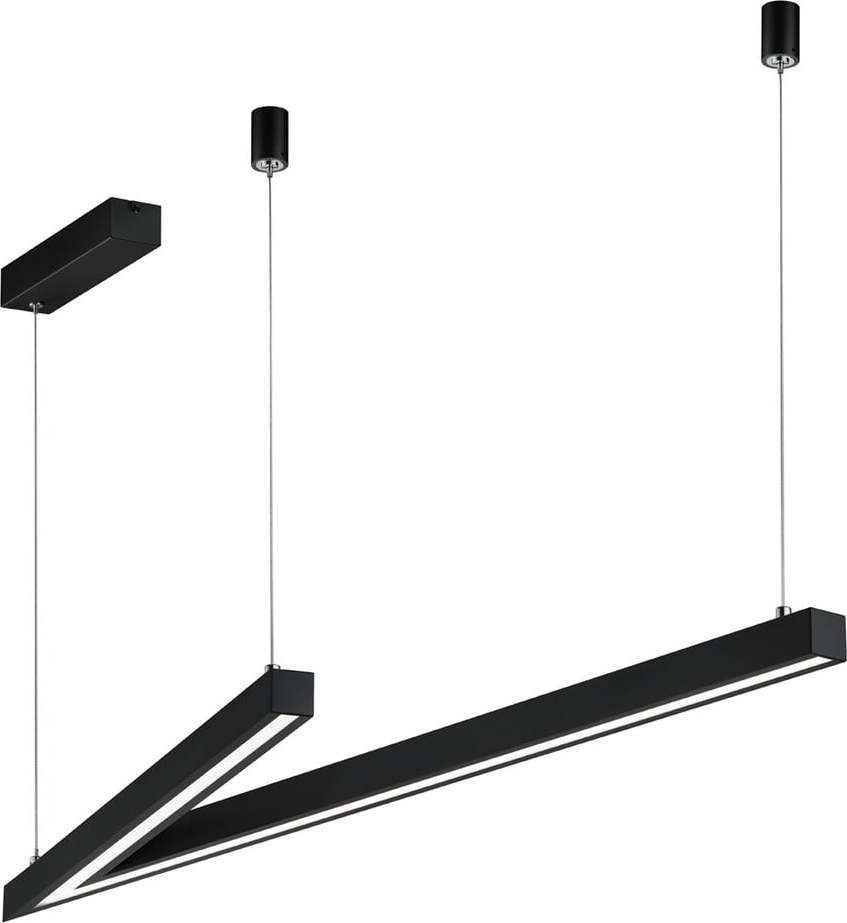 Černé LED závěsné svítidlo s hlasovým ovládáním/s ovládáním pomocí mobilní aplikace s kovovým stínidlem Cicanto – CINQUE CINQUE