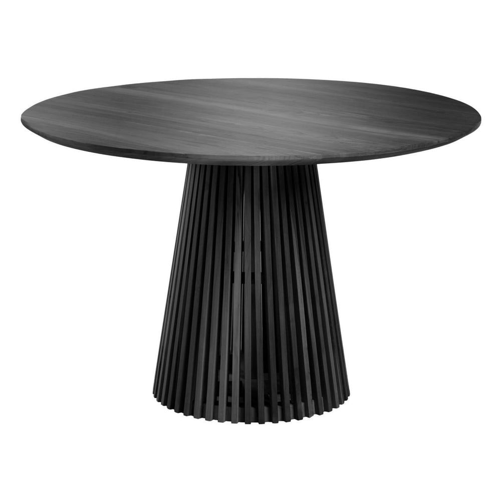 Černý kulatý jídelní stůl z masivu mindi ø 120 cm Jeanette – Kave Home Kave Home