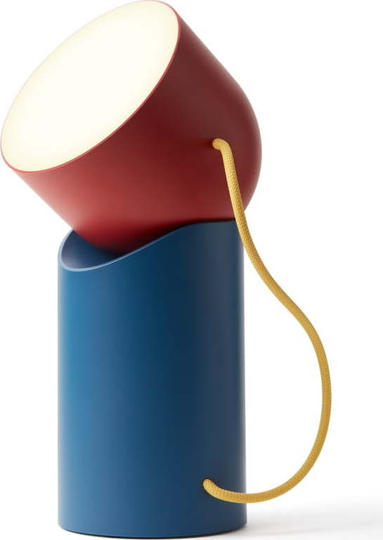 Červeno-modrá LED stolní lampa (výška 14 cm) Orbe – Lexon Lexon