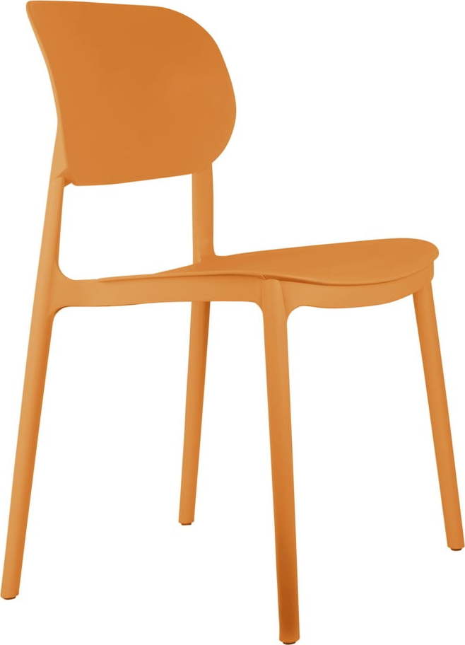 Okrově žluté plastové jídelní židle v sadě 4 ks Cheer – Leitmotiv Leitmotiv