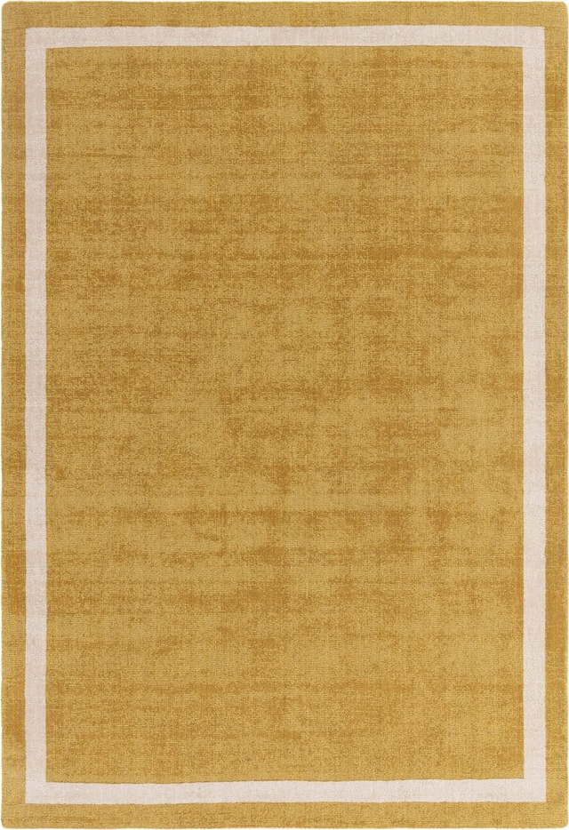Okrově žlutý ručně tkaný vlněný koberec 68x240 cm Albi – Asiatic Carpets Asiatic Carpets