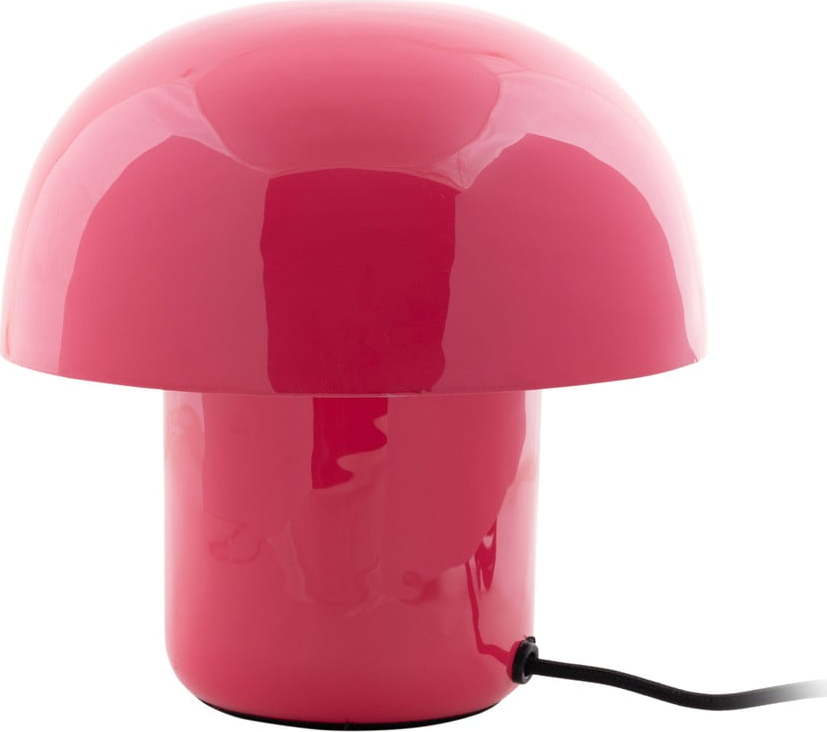 Růžová stolní lampa s kovovým stínidlem (výška 20 cm) Fat Mushroom – Leitmotiv Leitmotiv