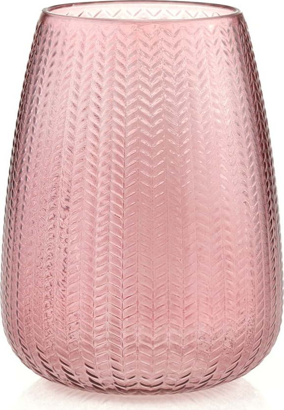 Světle růžová skleněná váza (výška 24 cm) Sevilla – AmeliaHome AmeliaHome