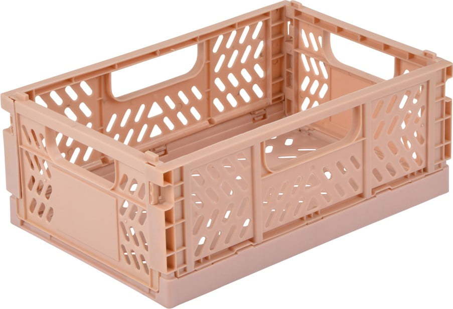 Světle růžový plastový úložný box 21x14.5x8 cm – Homéa Homea