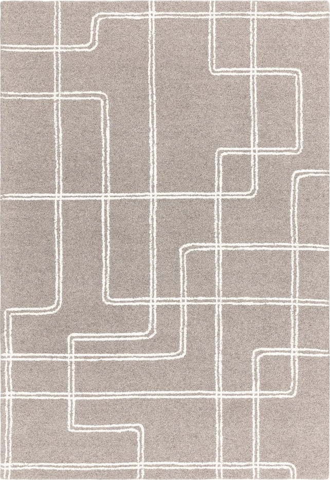 Světle šedý ručně tkaný vlněný koberec 160x230 cm Ada – Asiatic Carpets Asiatic Carpets