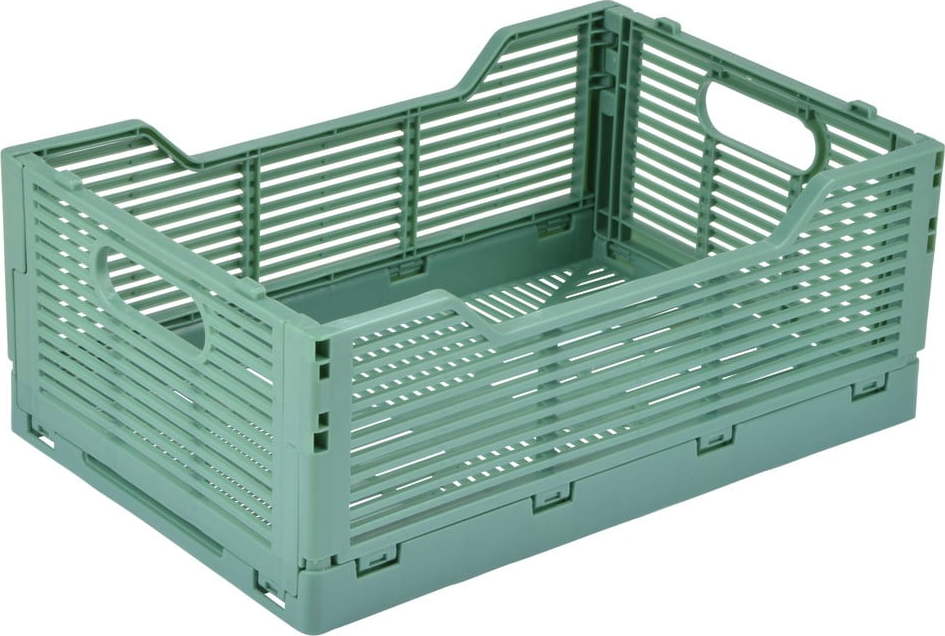 Světle zelený plastový úložný box 40x30x17 cm – Homéa Homea