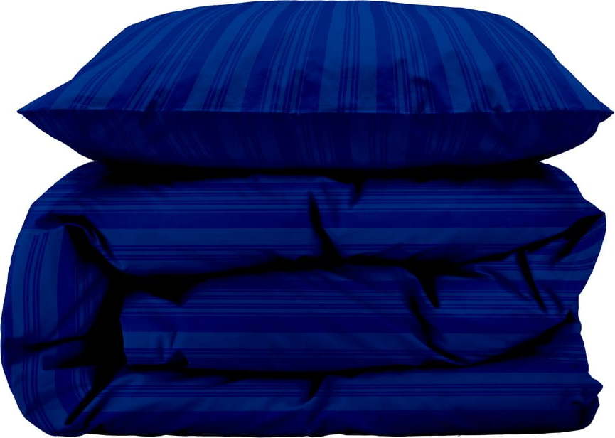 Tmavě modré damaškové povlečení na jednolůžko 140x200 cm Noble – Södahl Södahl