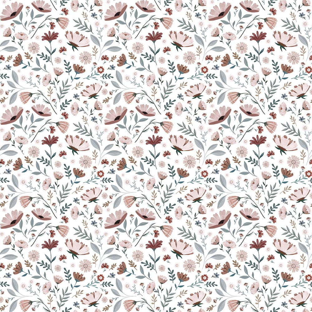 Dětská tapeta 10 m x 50 cm Ocean Flowers – Lilipinso Lilipinso