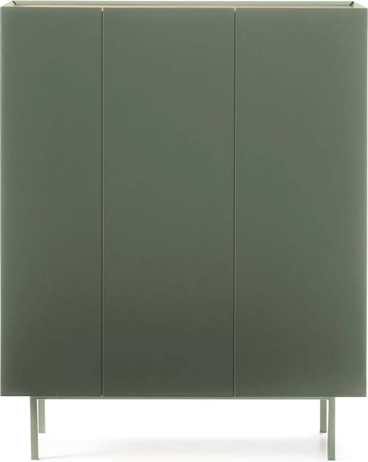 Zelená vysoká komoda v dekoru dubu 95x120 cm Arista – Teulat Teulat