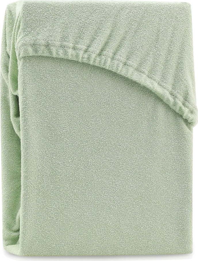 Zelené napínací froté prostěradlo 200x200 cm Ruby – AmeliaHome AmeliaHome