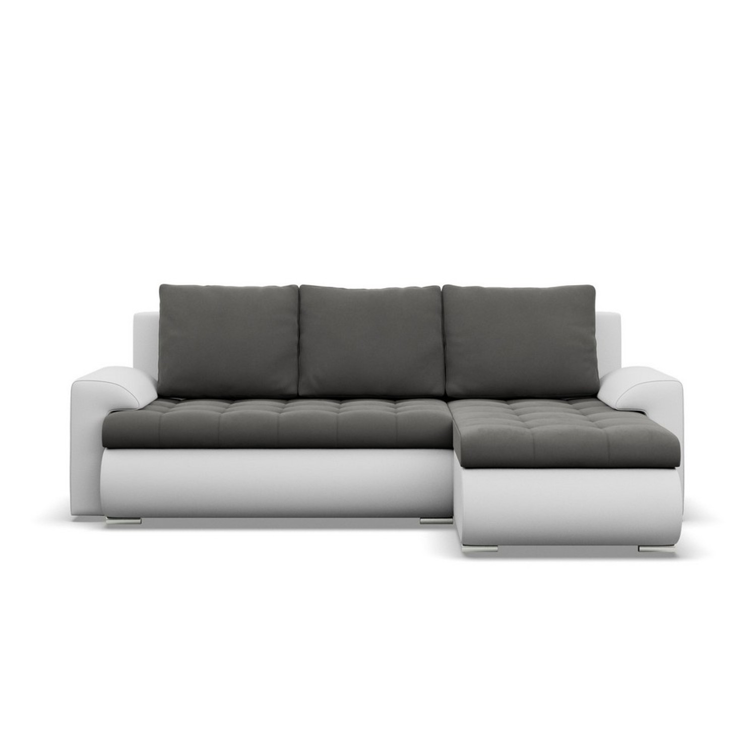 Rozkládací rohová sedací souprava TOKIO VI Pravá Šedá/bílá II Signal-nabytek