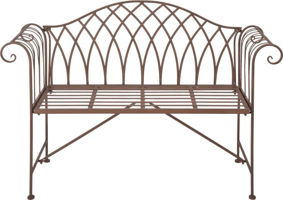 Hnědá kovová zahradní lavice – Esschert Design Esschert Design