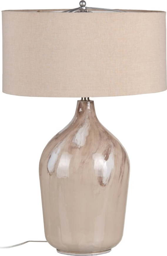 Béžová stolní lampa s textilním stínidlem (výška 66 cm) – Ixia Ixia