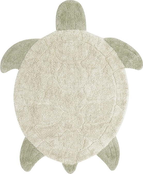 Béžový pratelný ručně tkaný bavlněný dětský koberec 110x130 cm Sea Turtle – Lorena Canals Lorena Canals