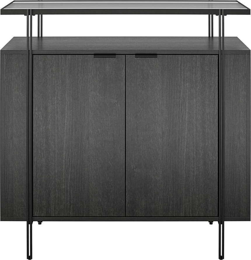 Černá nízká komoda v dekoru dubu 90x90 cm Wainwright - Queer Eye Støraa