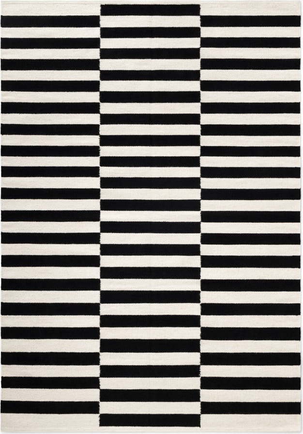 Černo-bílý oboustranný ručně tkaný vlněný koberec 120x180 cm Donna – Hanse Home Hanse Home
