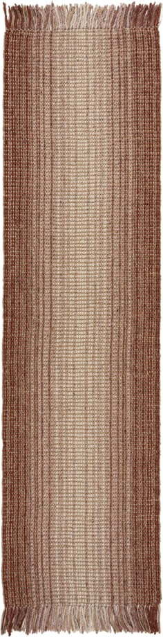 Červený oboustranný ručně tkaný běhoun s příměsí juty 60x230 cm Jute Ombre Red – Flair Rugs Flair Rugs
