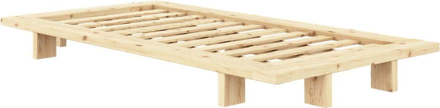 Jednolůžková postel z borovicového dřeva s roštem v přírodní barvě 90x200 cm Japan – Karup Design Karup Design