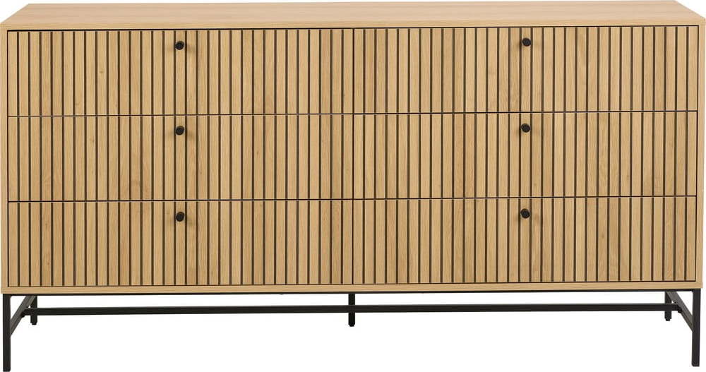 Komoda v dekoru dubu v přírodní barvě 158x80x40 cm Albany – Actona Actona