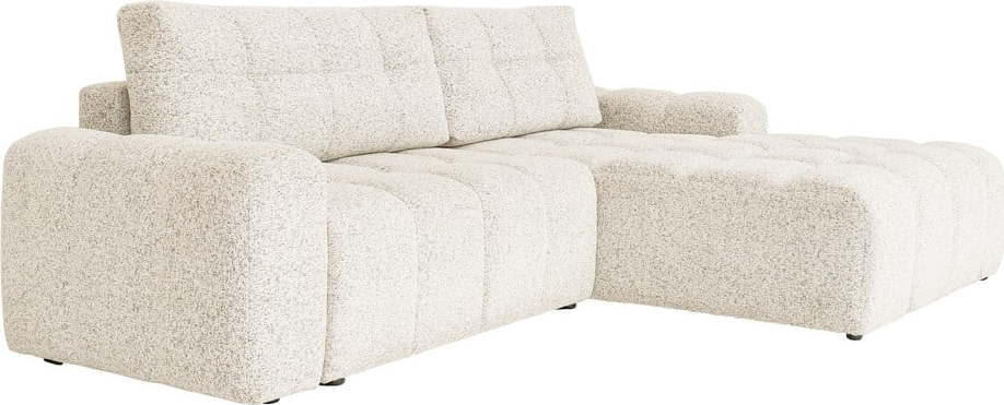 Krémová rozkládací/s úložným prostorem modulární rohová pohovka (pravý roh) Lulu – Miuform Miuform