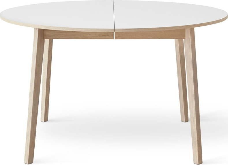 Kulatý rozkládací jídelní stůl s bílou deskou a přídavnou deskou ø 130 cm Single – Hammel Furniture Hammel Furniture