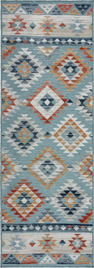 Modrý venkovní běhoun 80x230 cm Avery Blue – Flair Rugs Flair Rugs